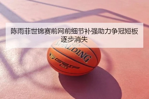 陈雨菲世锦赛前网前细节补强助力争冠短板逐步消失